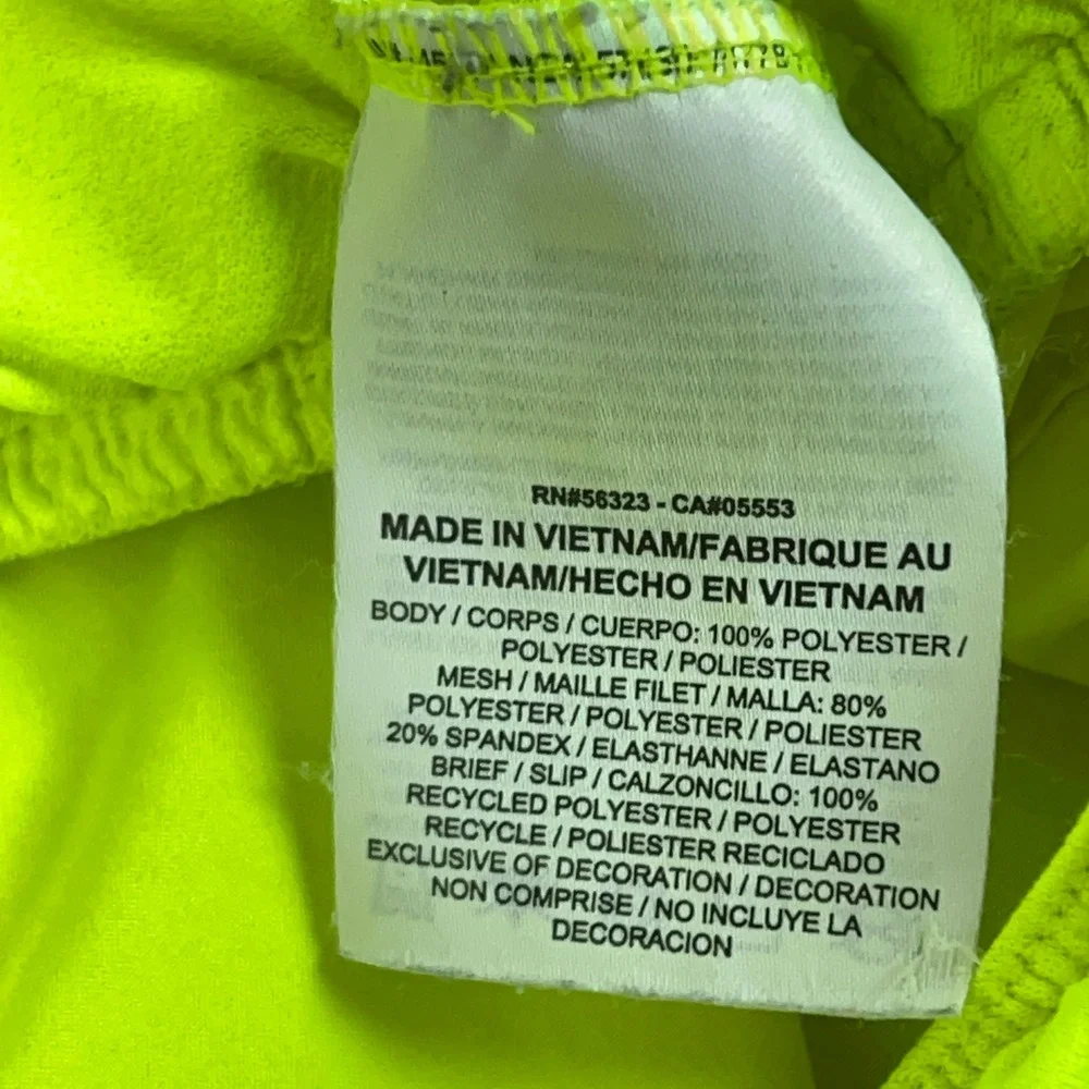 Nike Shorts Womens Medium Neon Yellow Dri-FIT Running Athletic Lined Workout